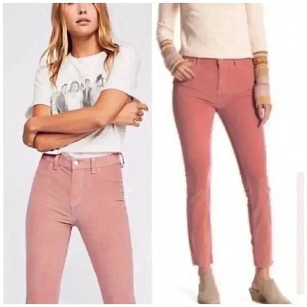 Free People High Waist Skinny Corduroy Pants